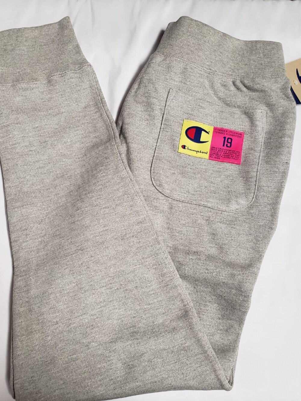 Champion Men's Fleece Pants GF01 Oxford Gray Size L